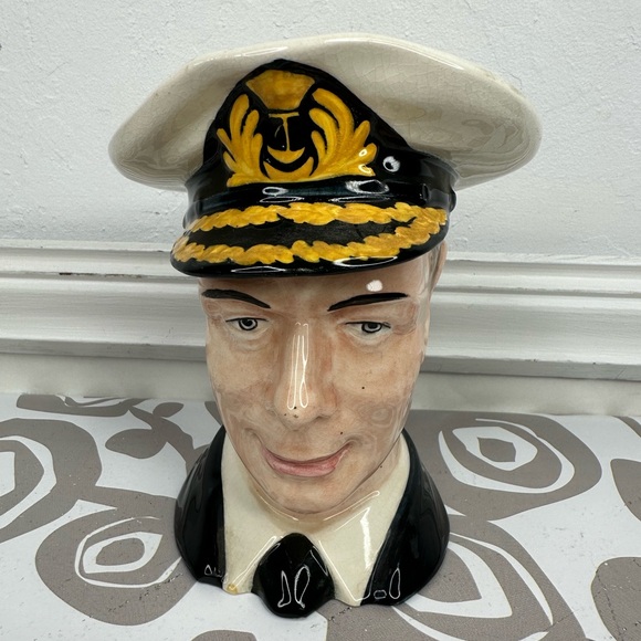 Royal Winton King George VI Grimwades Creamer Character Toby Jug Made in England - Picture 3 of 13